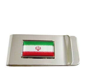 Flag Money Clip Etsy - thin bordered iran flag money clip