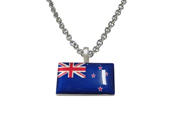 New Zealand Flag Pendant Necklace