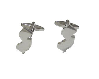 New Jersey State Map Shape Cufflinks