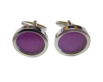 Textured Purple Colored Classic Cufflinks