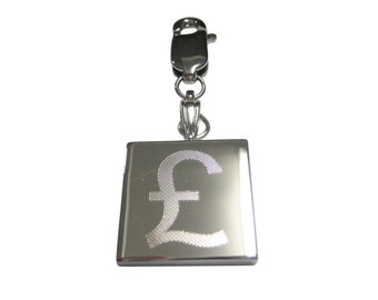 Silver Toned Etched Oval Swiss Franc Currency Sign Pendant Zipper Pull Charm