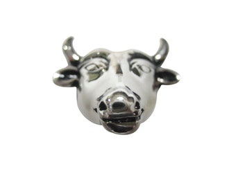 Silver Toned Bull Cow Head Magnet