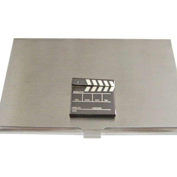 Detailed Film Clapper Hollywood Business Card Holder