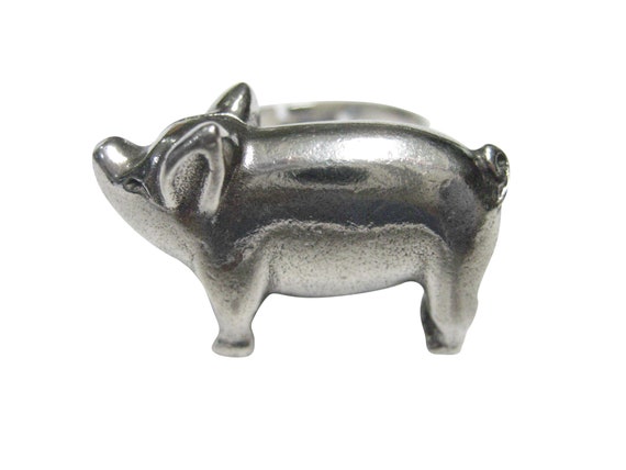 Animals Ring Lovely Piggy Golden Opening Ring, Fashion Rings