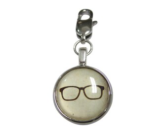 Hipster Brille Anhänger Reißverschluss Pull Charm