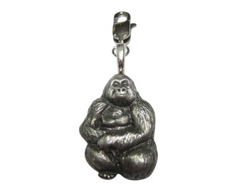 Gorilla Pendant Zipper Pull Charm