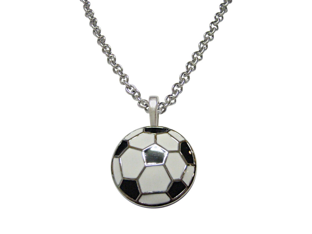 Soccer Ball Pendant Necklace Etsy