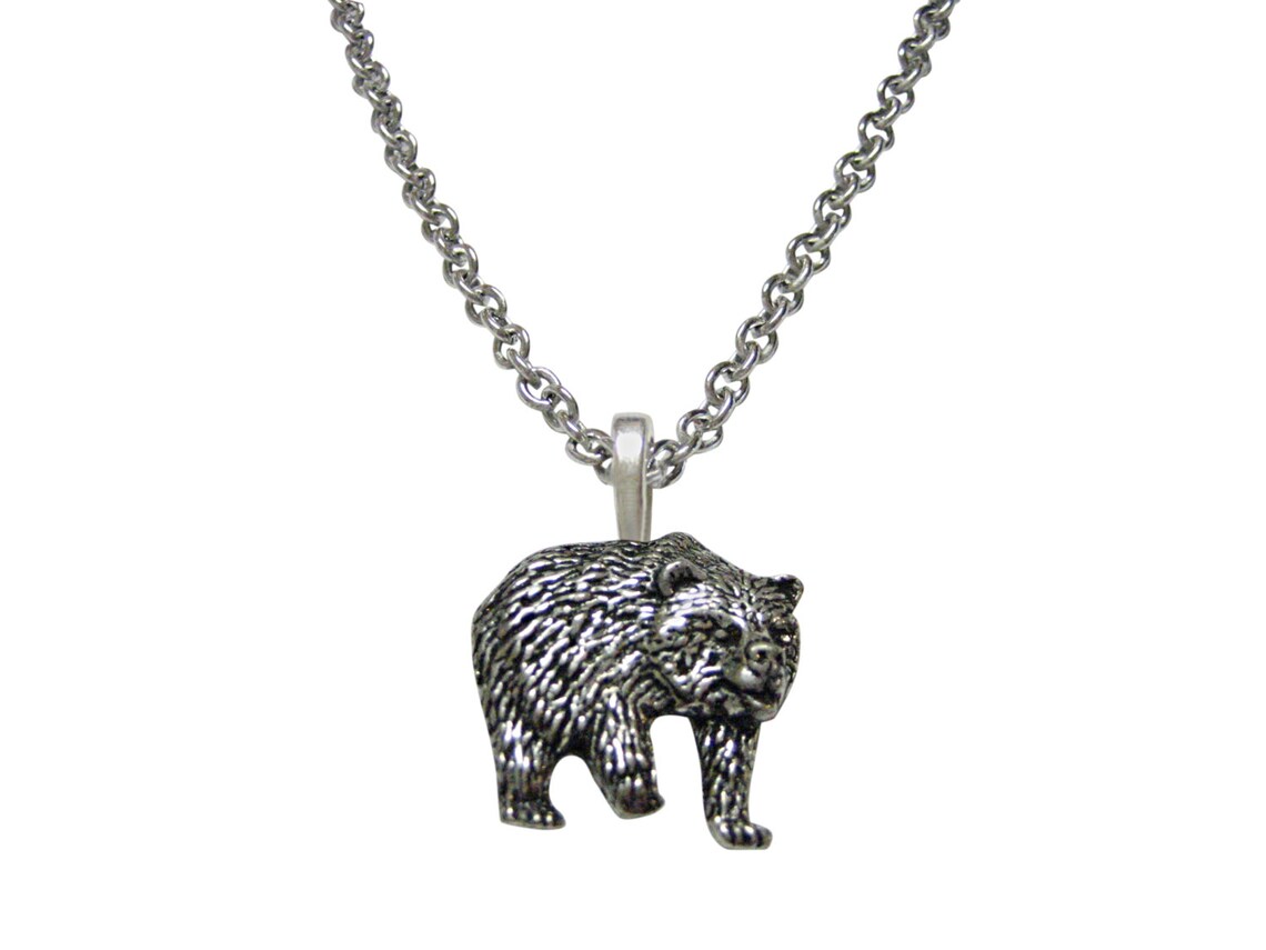 Bear Pendant Necklace Etsy