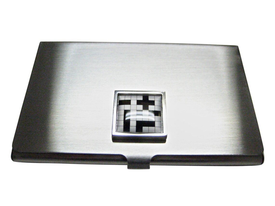 Crossword Puzzle Business Card Holder Etsy