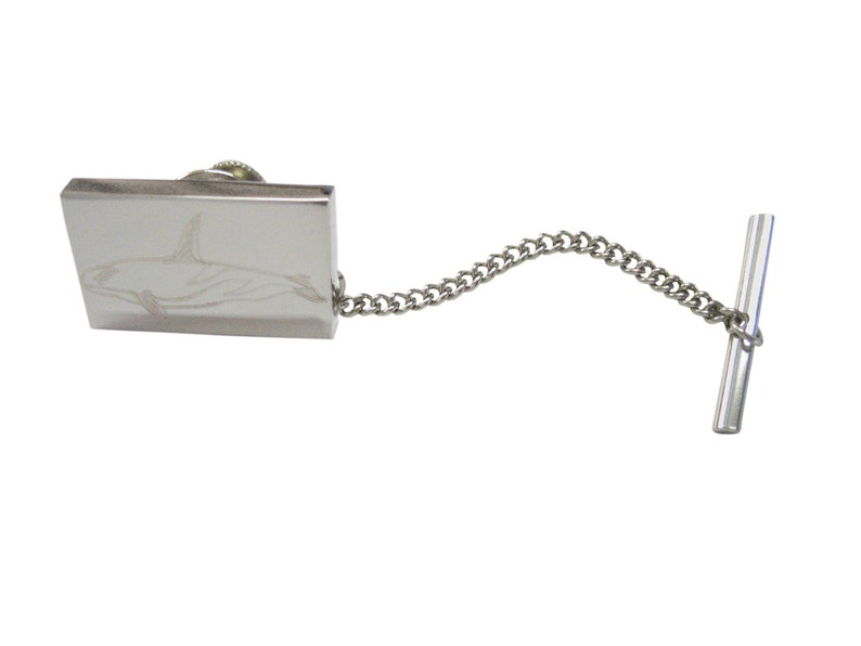 Engraved Killer Whale Tie Tack