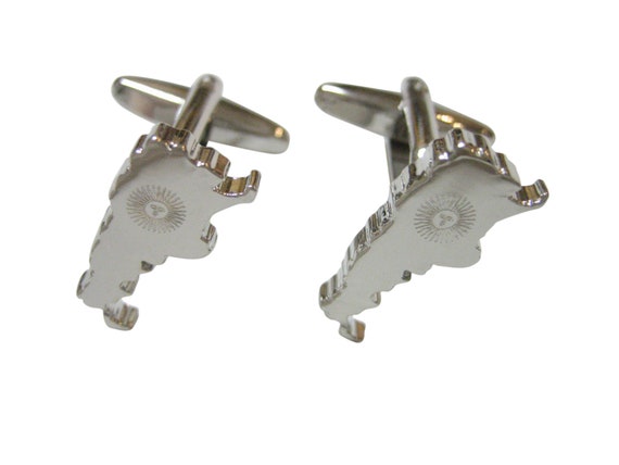 Argentina Map Cufflinks Argentina Map Cufflinks