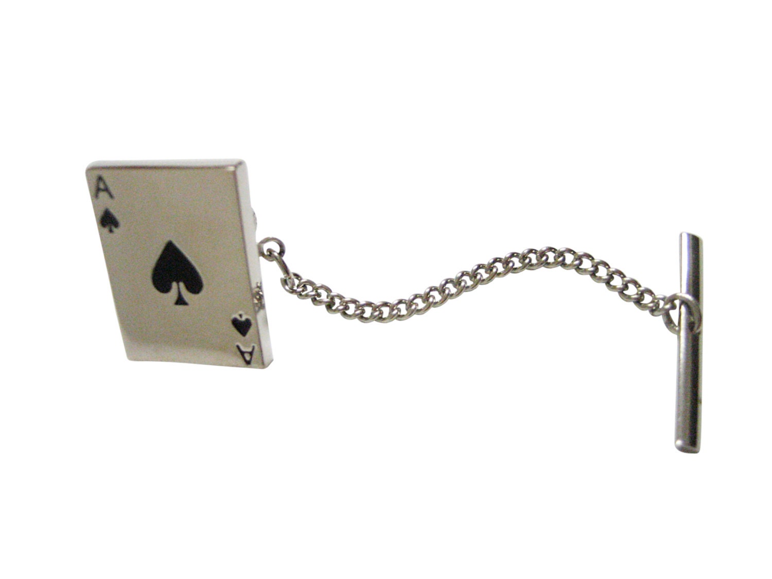 Silver tie pin with contrast colored stones – Uomo Attire