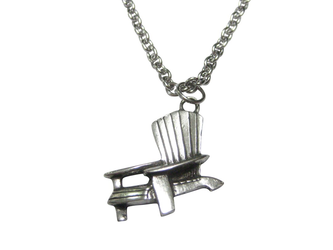 Silver Toned Relaxing Porch Chair Pendant Necklace Etsy