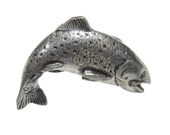 WA Salmon Fish Crafted from UK Pewter Key Ring SCSALKR 