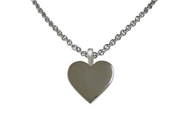 Plata tono amor corazón colgante, collar