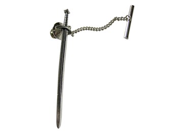 Long Sword Pendant Tie Tack