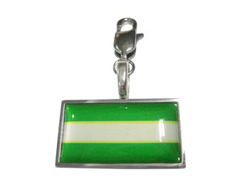 Thin Bordered Rotterdam Flag Pendant Zipper Pull Charm