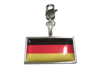 Thin Bordered Germany Flag Pendant Zipper Pull Charm