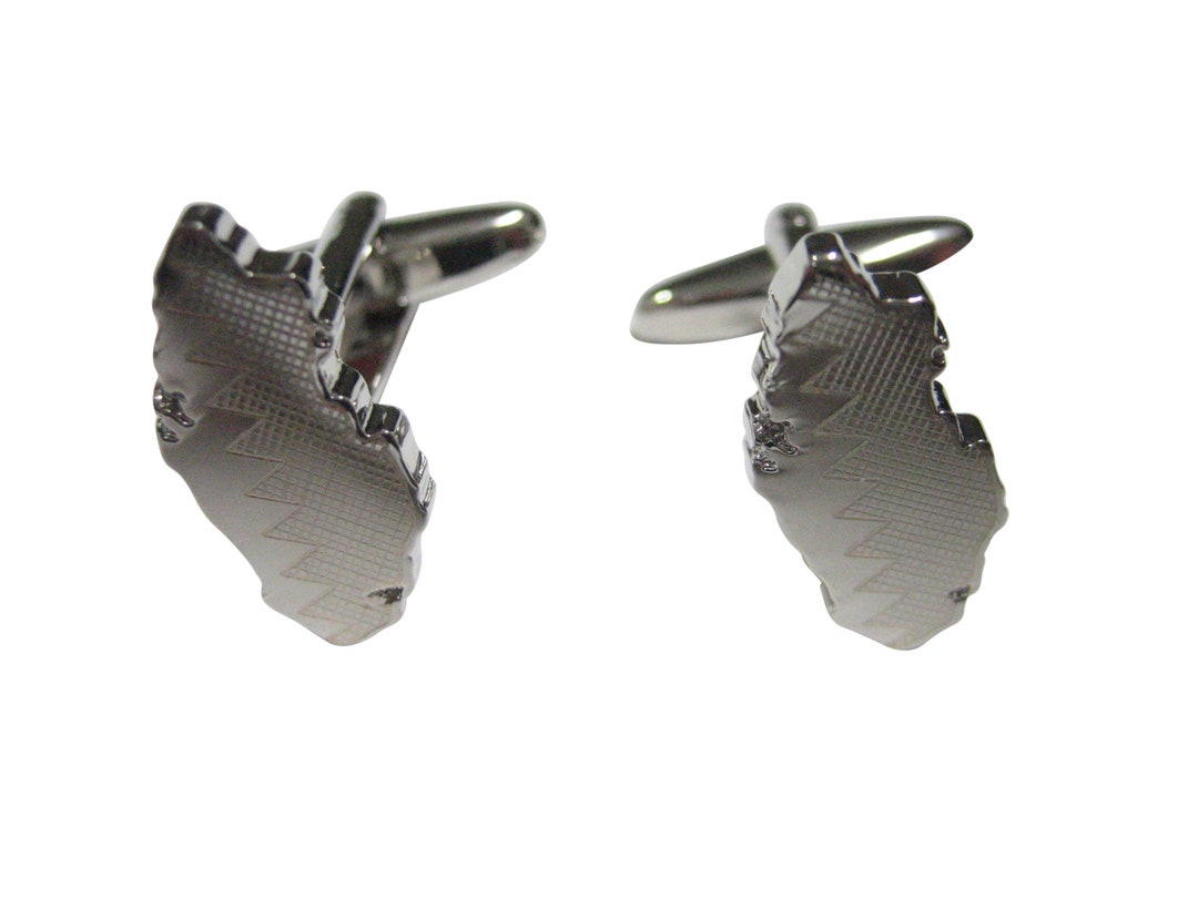 Qatar Map Shape and Flag Design Cufflinks Etsy