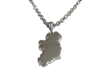 Ireland Map Shape Pendant Necklace