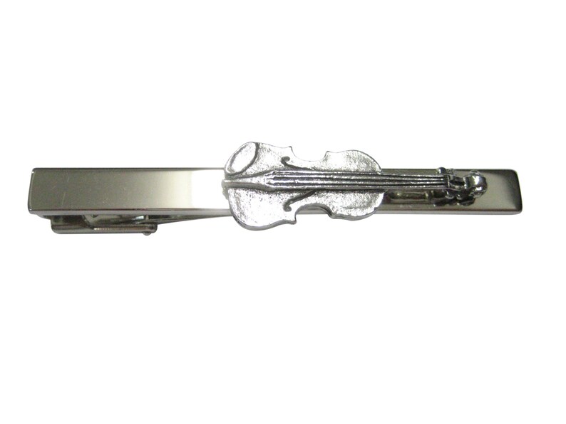 Pin's (Tie Tack) Guitare & Violon Vintage - Strass Or - Accessoire Musical Occasion