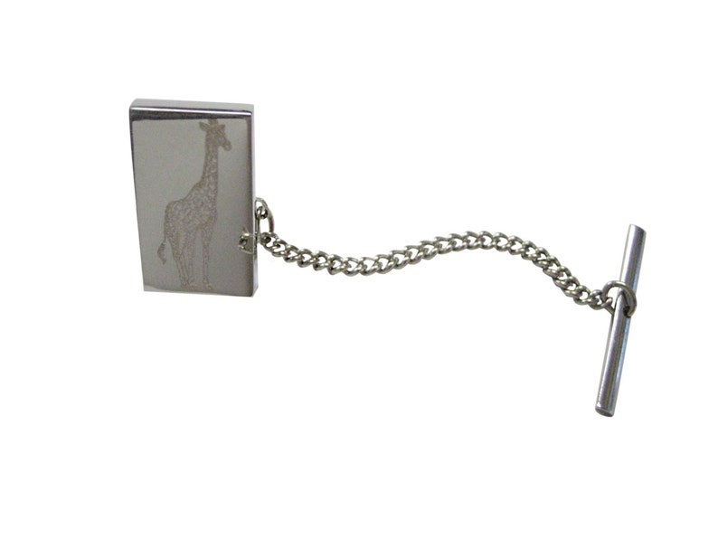 Engraved Standing Giraffe Tie Tack Engraved Standing Giraffe Tie Tack