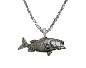 Bass Fish Pendant Necklace - Etsy