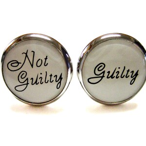 Guilty Not Guilty Law Cufflinks