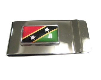 Thin Bordered Saint Kitts and Nevis Flag Money Clip