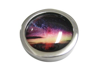 Bordered Colorful Deep Space Gas Nebula Magnet