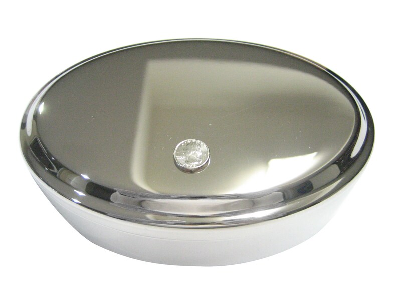Tiny 25 Cent Quarter Coin Oval Trinket Jewelry Box