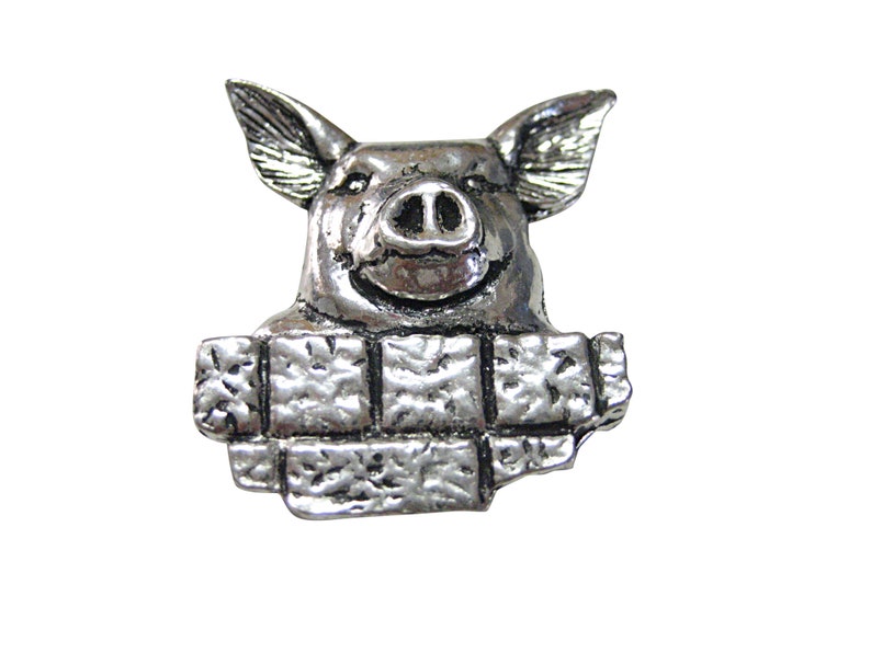 Pig on Bricks Magnet