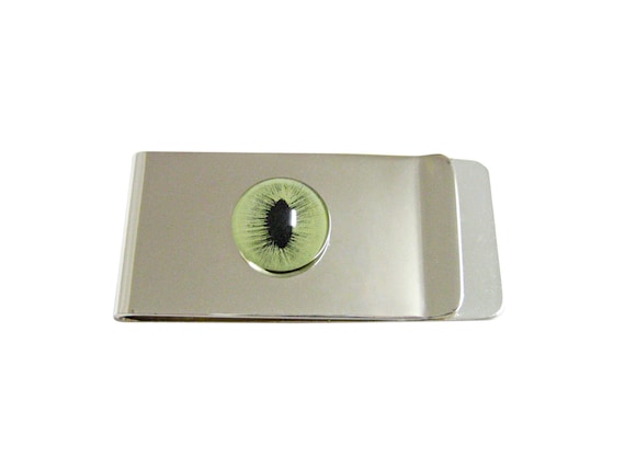 Green Cat Eye Design Money Clip