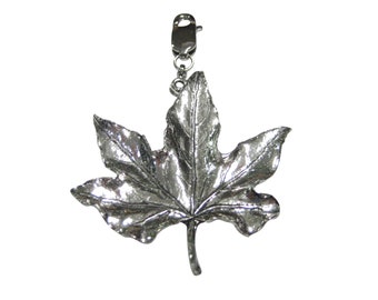 Large Maple Leaf Pendant Zipper Pull Charm