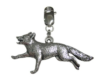 Running Fox Pendant Zipper Pull Charm