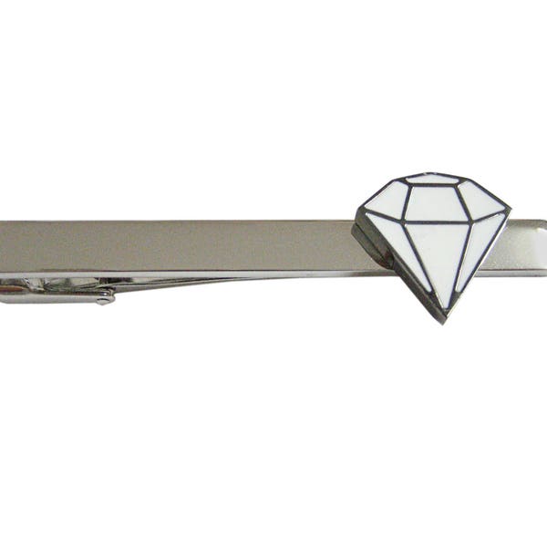 Diamond Outline Square Tie Clip