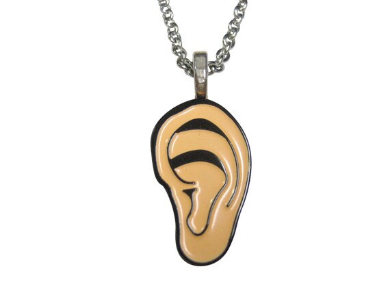 Anatomical Human Ear Pendant Necklace Etsy Canada