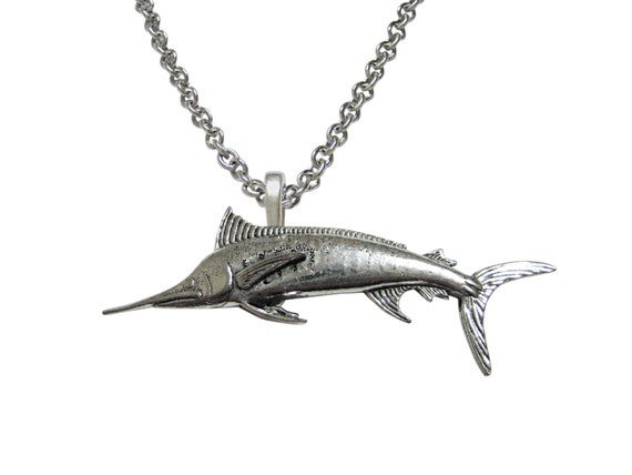 Marlin Sail Fish Pendant Necklace 