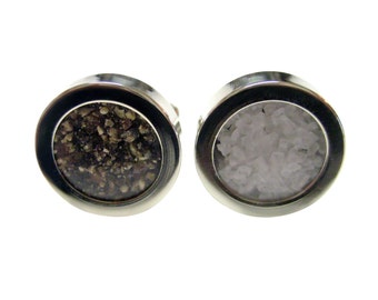 Culinary Black Pepper and Salt Cufflinks