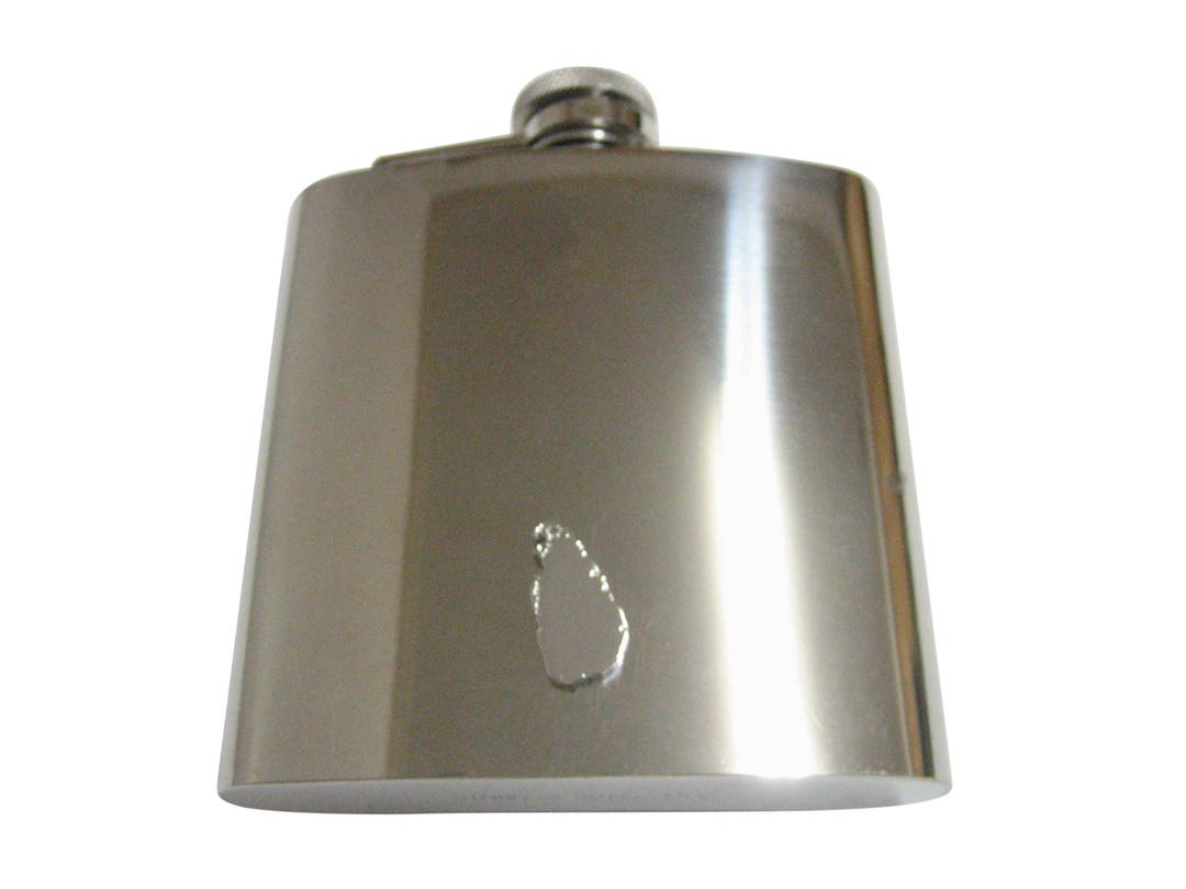 Sri Lanka Map Shape Pendant 6 Oz. Stainless Steel Flask Etsy