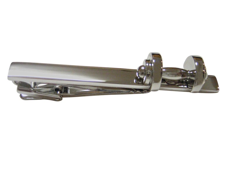 Dumbbell Sports Square Tie Clips