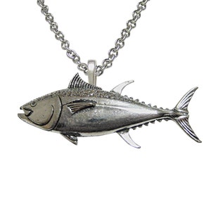 Tuna Fish Pendant Necklace image 1