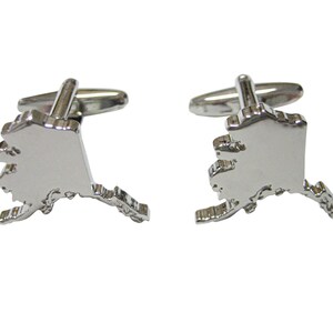 Alaska State Map Shape Cufflinks