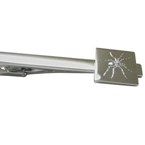 Engraved Spider Bug Square Tie Clip image 1