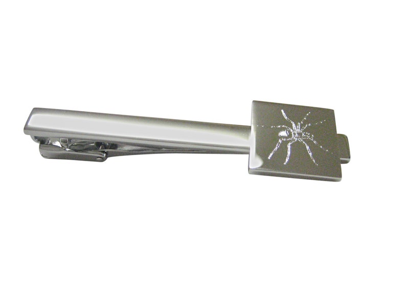 Engraved Spider Bug Square Tie Clip image 1