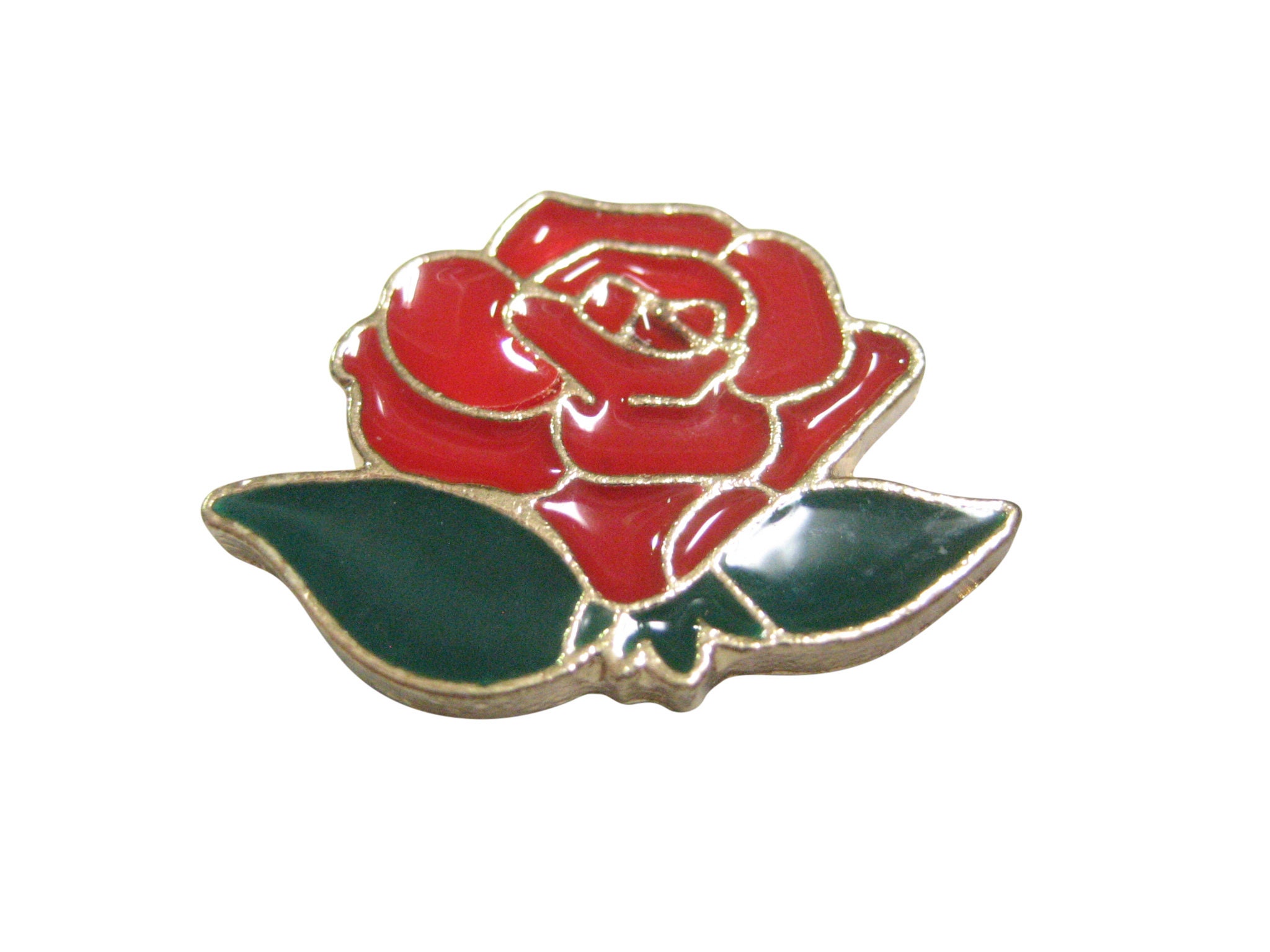 Colorful Short Red Rose Flower Magnet