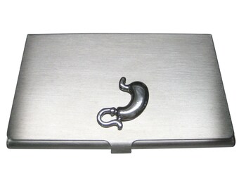 Silver Toned Medical Anatomy Stomach Gastroenterology Business Card Holder