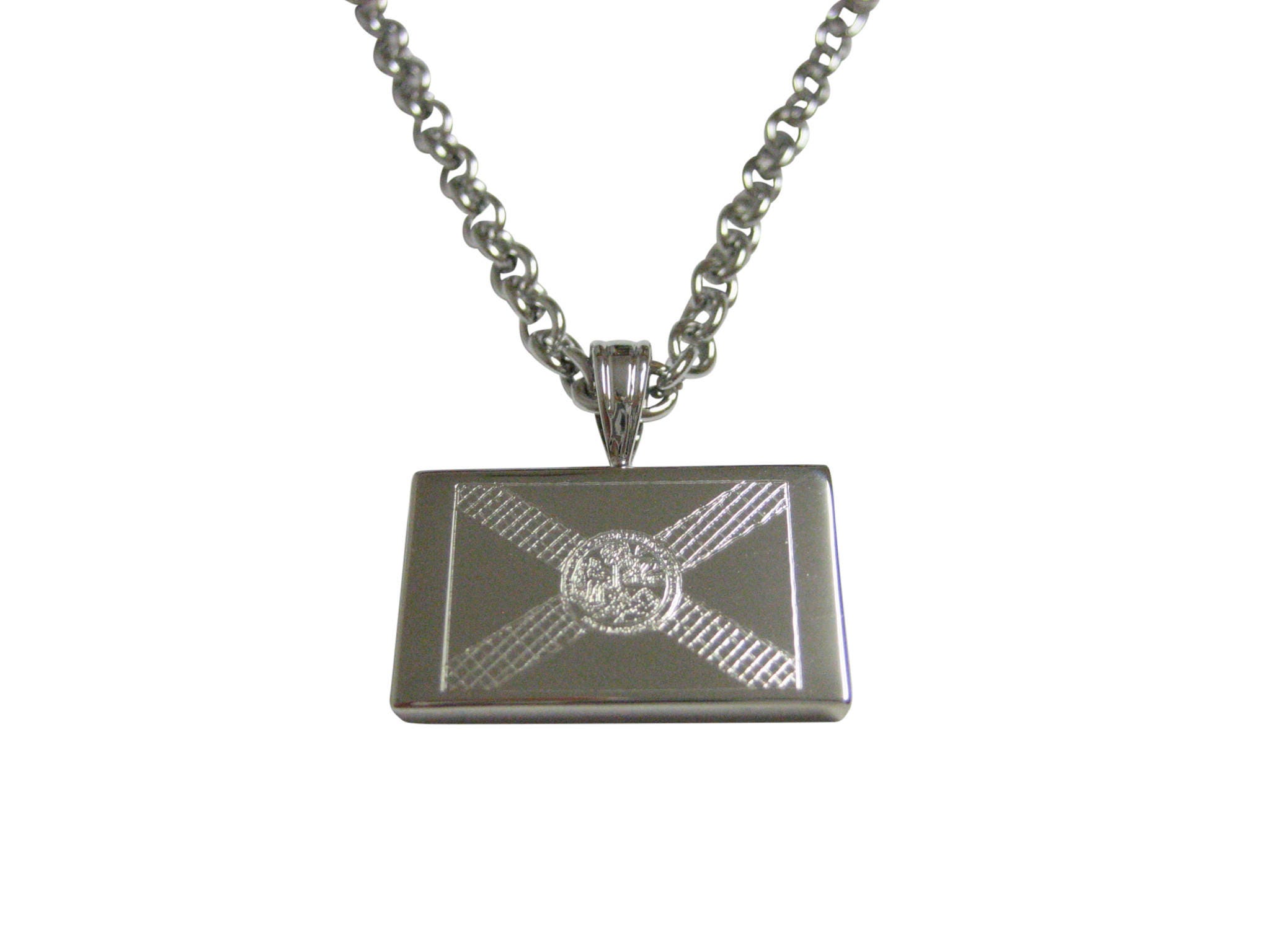Sterling Silver Florida State Shaped Pendant FL Inches Sterling Silver Florida State Shaped Pendant FL Inches