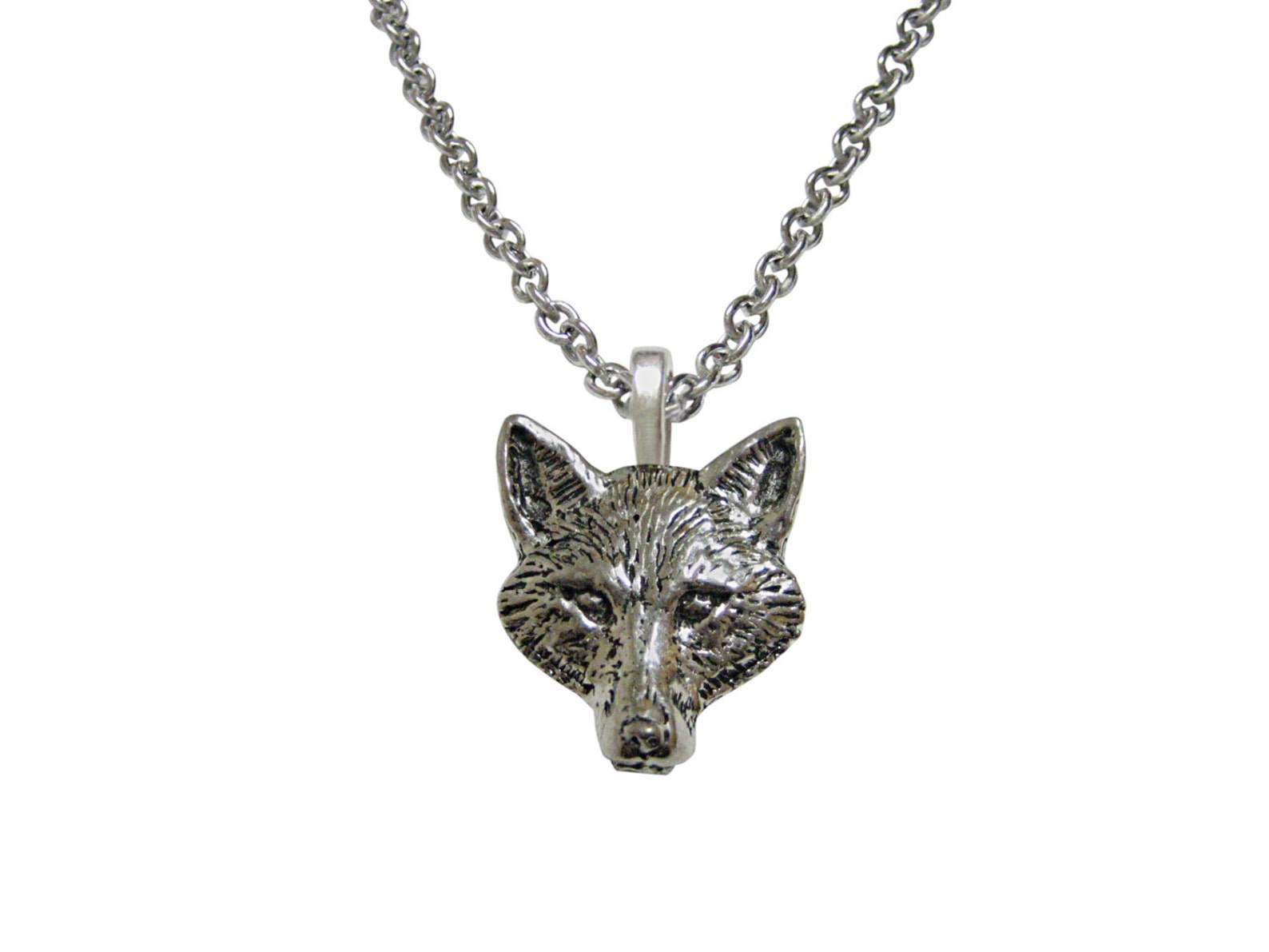 Fox Head Pendant Necklace Etsy