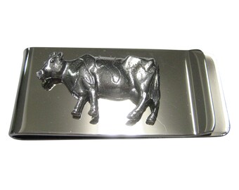 Silver Toned Smooth Cow Money Clip Silver Toned Smooth Cow Money Clip